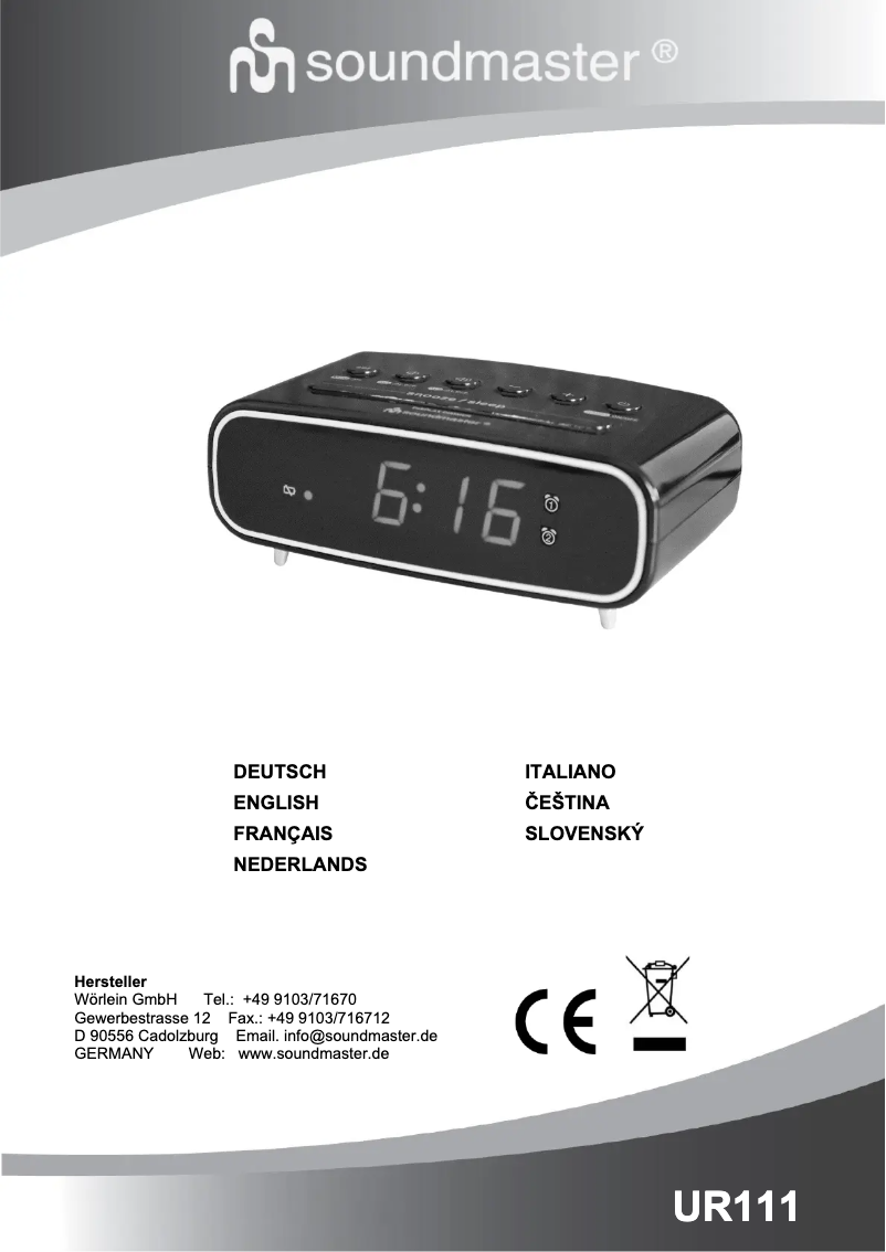 Image de la première page du manuel de l'appareil UR111