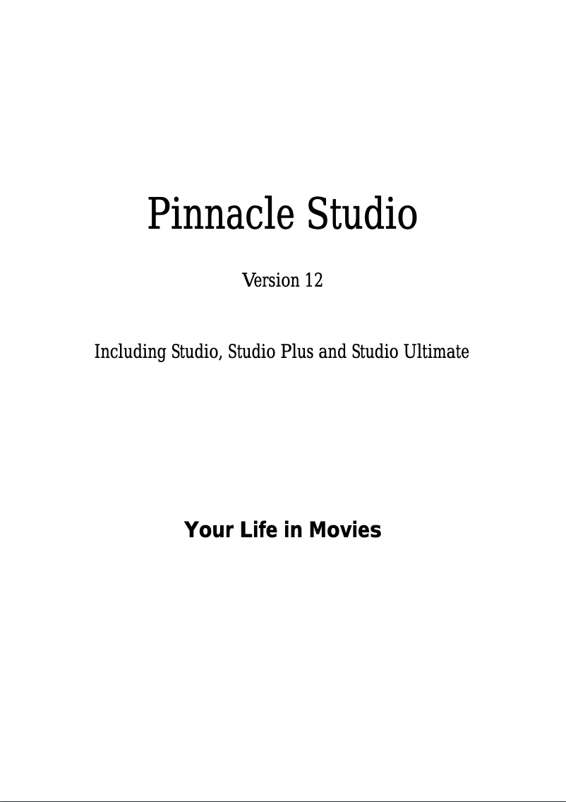 Page 1 de la notice Manuel utilisateur Pinnacle Studio 11