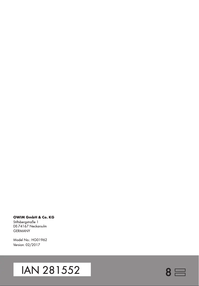 Image de la première page du manuel de l'appareil 8X60 HG01962