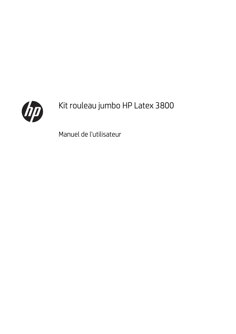 Page 1 de la notice Manuel utilisateur HP Latex 3800