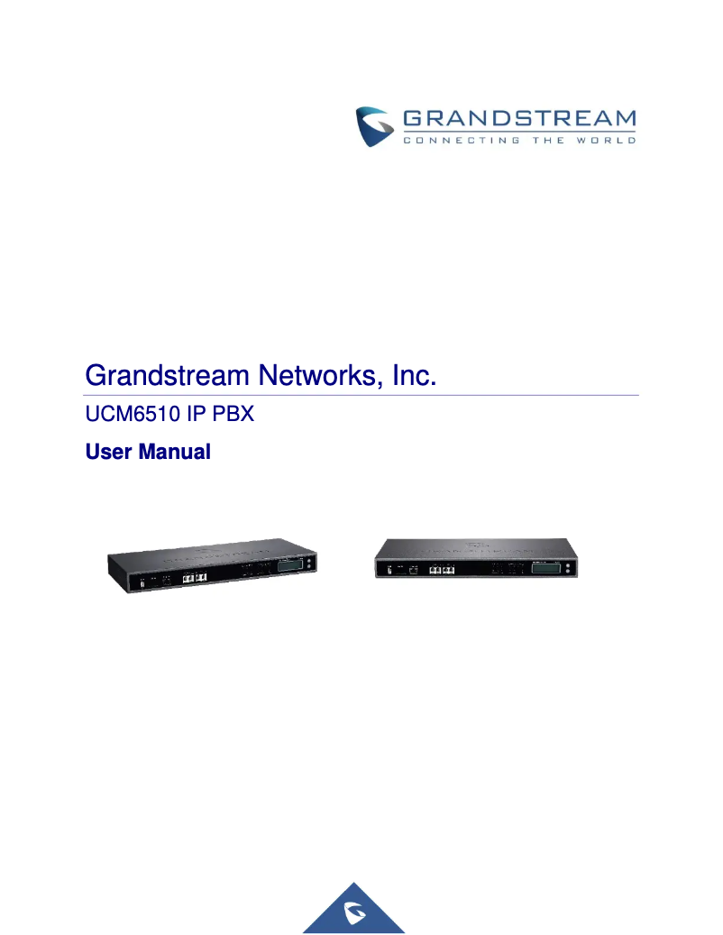 Page 1 de la notice Manuel utilisateur Grandstream UCM6510