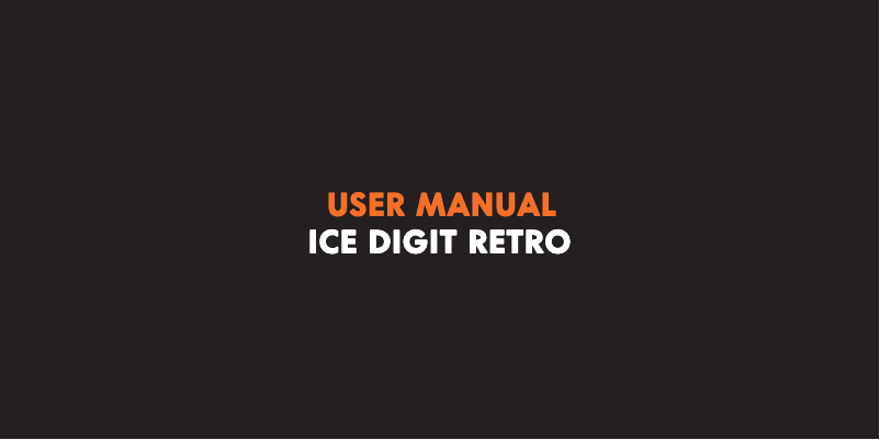 Page 1 de la notice Manuel utilisateur ICE Watch Digit Retro
