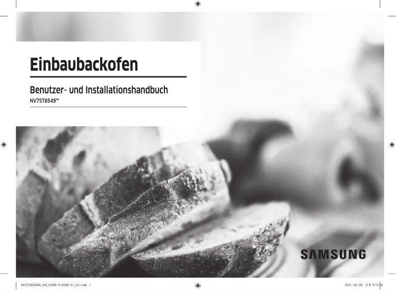 Page 1 de la notice Manuel utilisateur Samsung NV75T8549RK