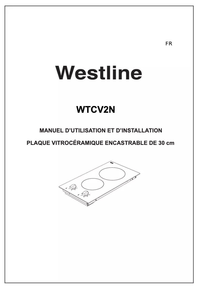 Page n°1 - Manuel utilisateur Westline WTCV2N