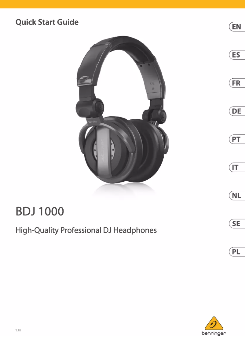 Page 1 de la notice Manuel utilisateur Behringer BDJ 1000