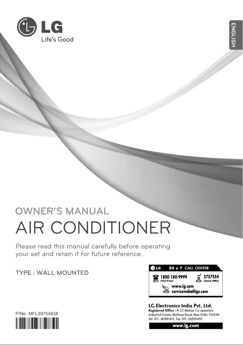 Page n°1 - Manuel utilisateur LG LSN3MR5T