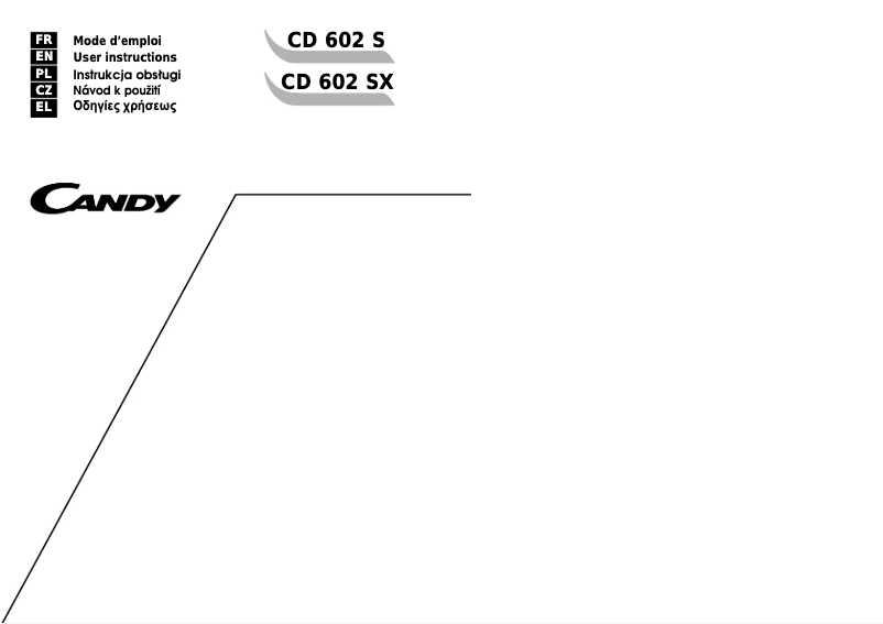 Page 1 de la notice Manuel utilisateur Candy CD 602 S