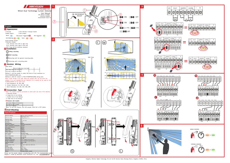Page n°1 - Manuel utilisateur Hikvision DS-PDC10DM-VG3