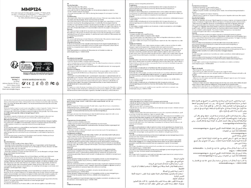 Image de la première page du manuel de l'appareil MMP124