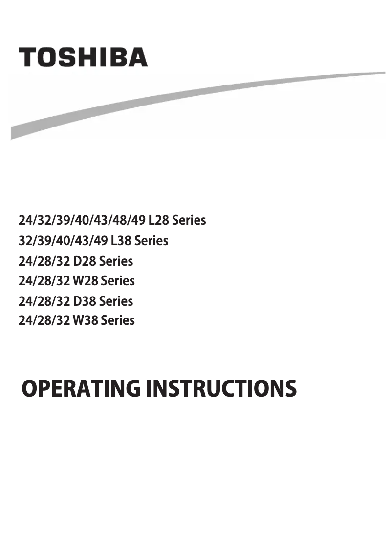 Page n°1 - Manuel utilisateur Toshiba 32W2063DG