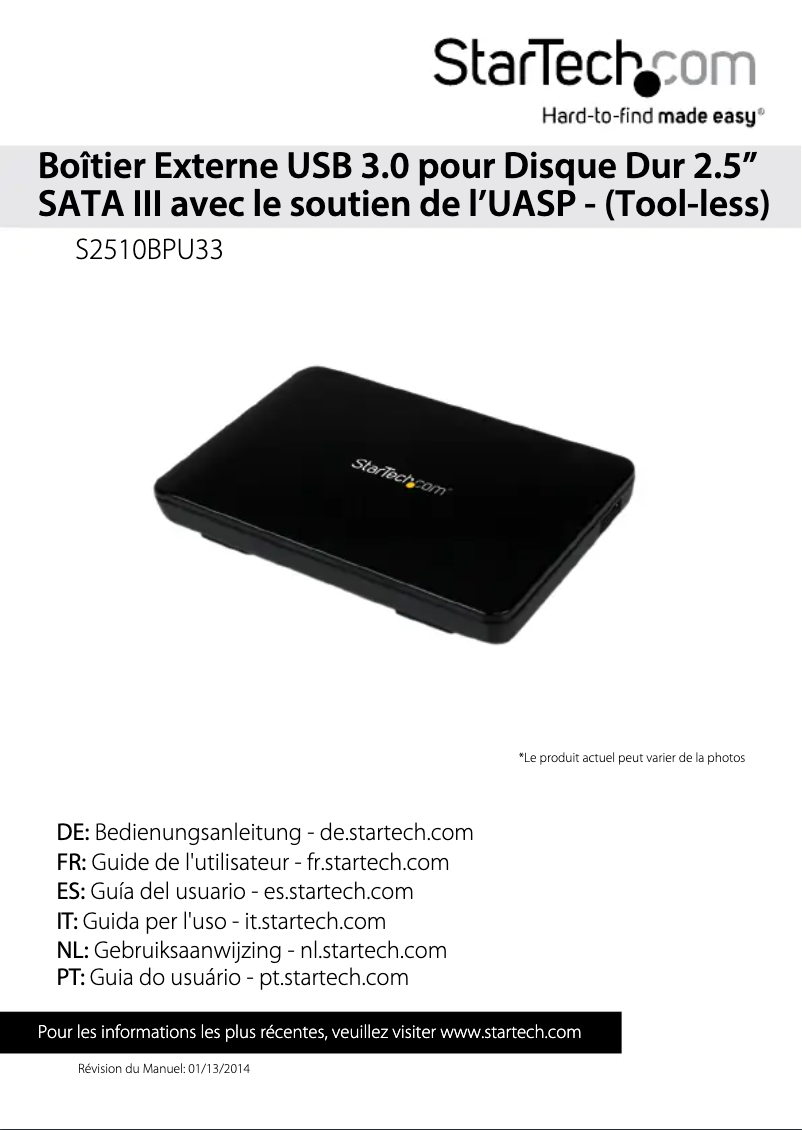 Page 1 de la notice Manuel utilisateur StarTech.com S2510BPU33