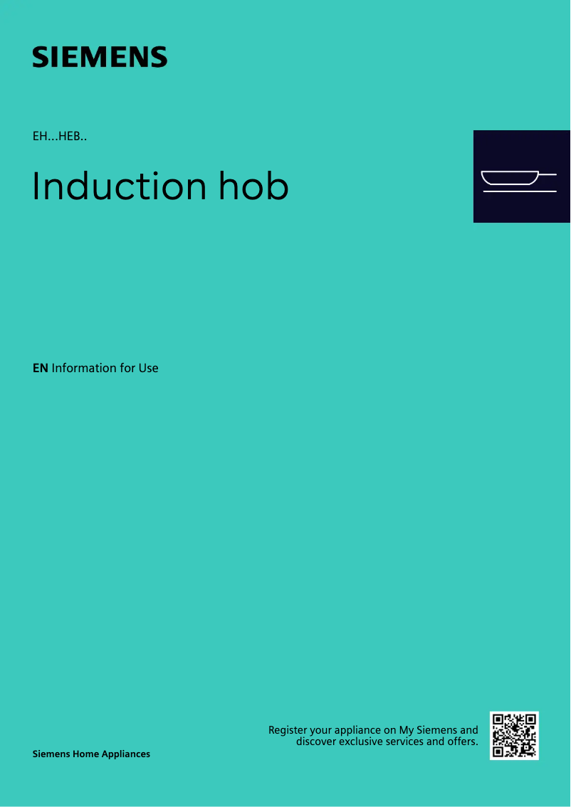 Page n°1 - Manuel utilisateur Siemens EH601HEB1E