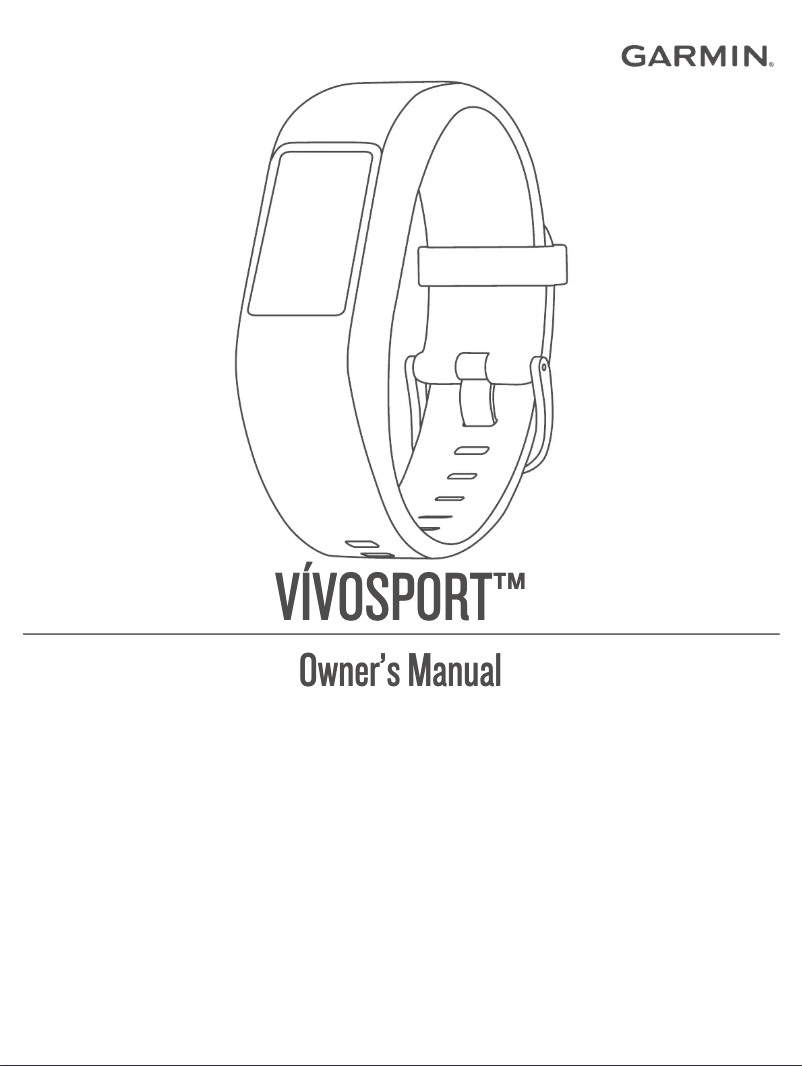 Image de la première page du manuel de l'appareil Vivosport HR