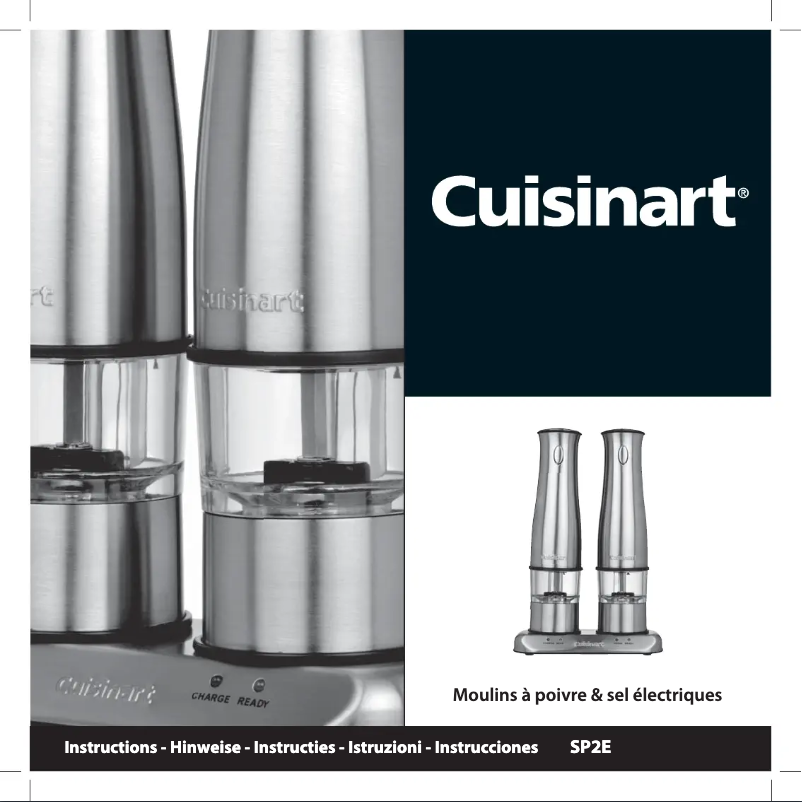 Page n°1 - Manuel utilisateur Cuisinart SP2E
