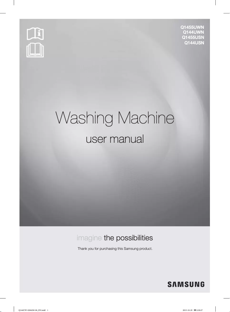 Image de la première page du manuel de l'appareil Q1455UWN