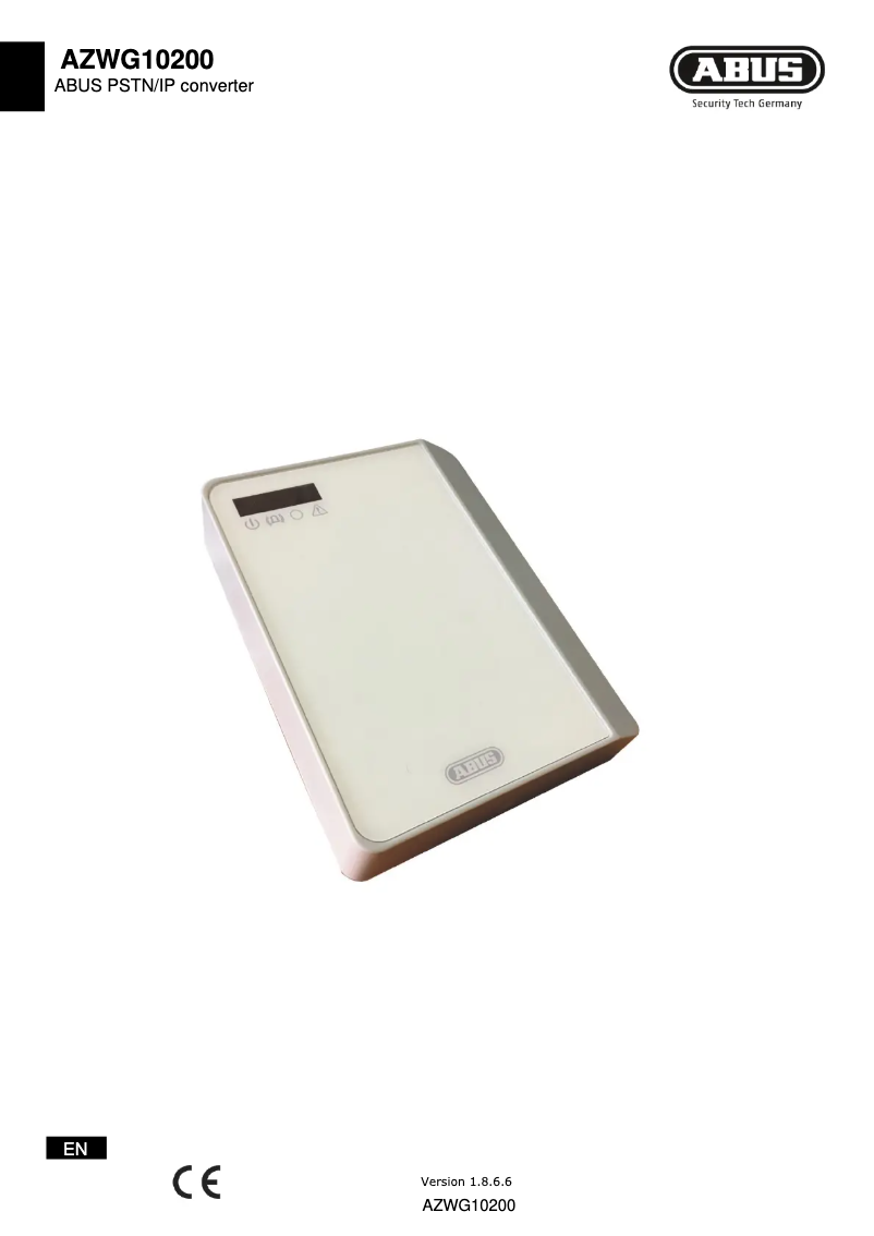 Page 1 de la notice Manuel utilisateur Abus AZWG10200