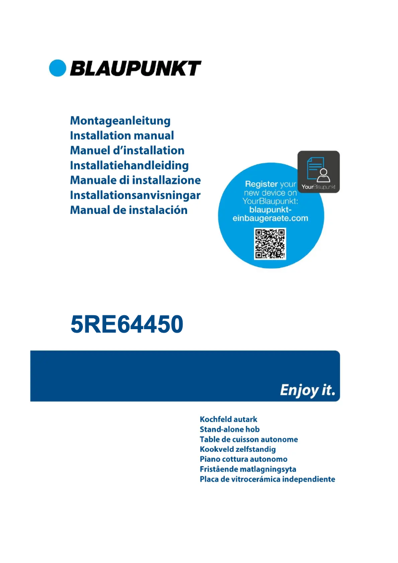 Page n°1 - Guide d'installation Blaupunkt 5RE64450