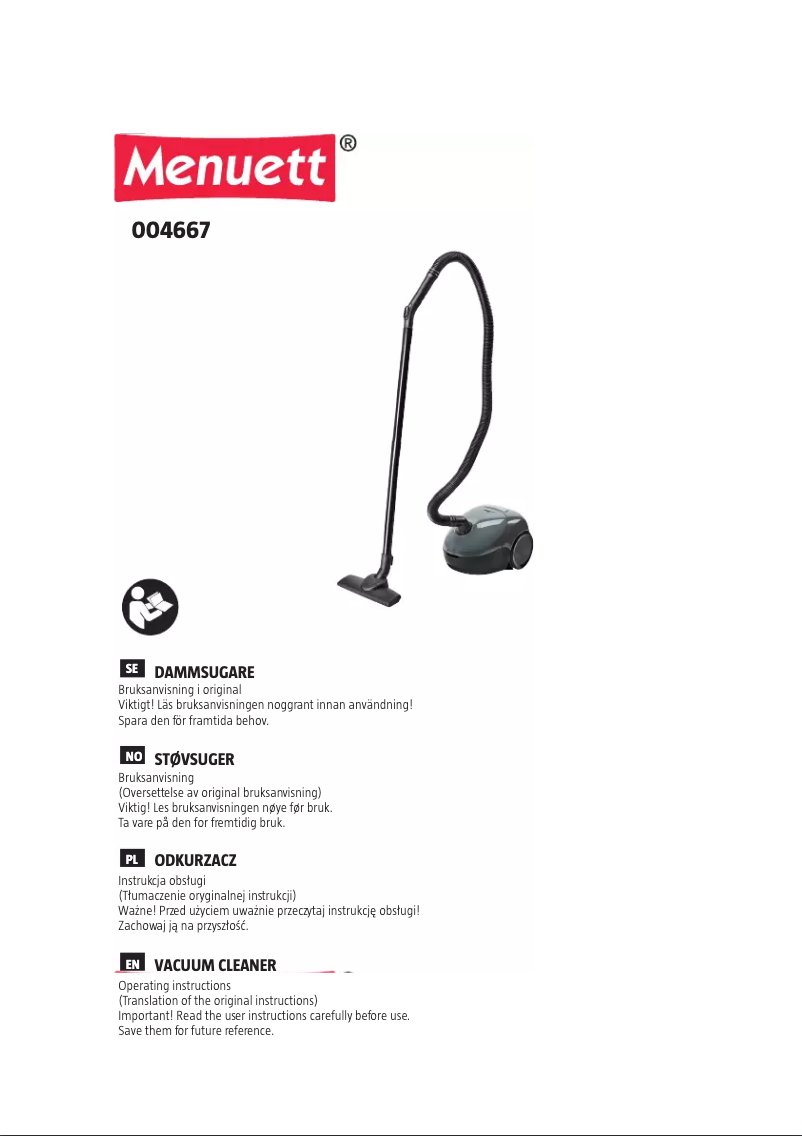 Page n°1 - Manuel utilisateur Menuett 004667