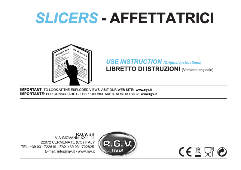 Page n°1 - Manuel utilisateur RGV Desy AF 300 F