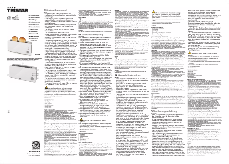 Image de la première page du manuel de l'appareil BR-1024