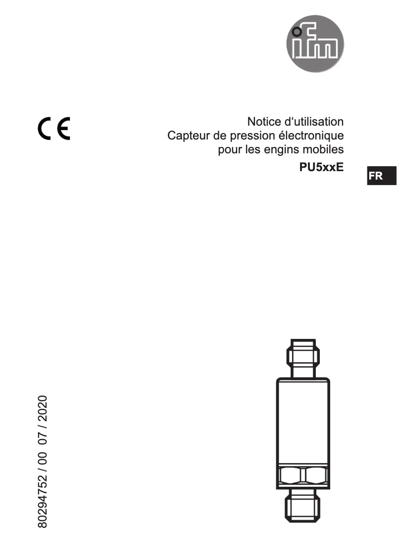Page n°1 - Manuel utilisateur IFM PU504E