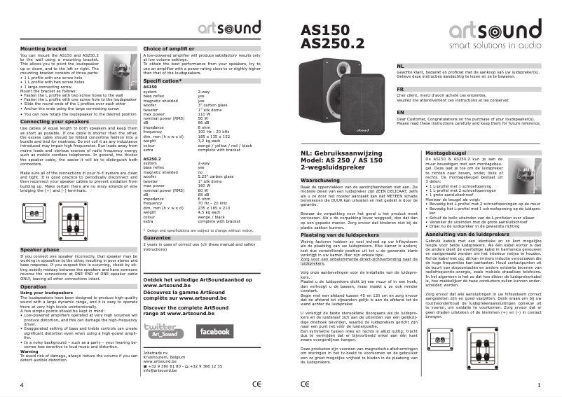 Página 1 del manual Manual de usuario Artsound AS150