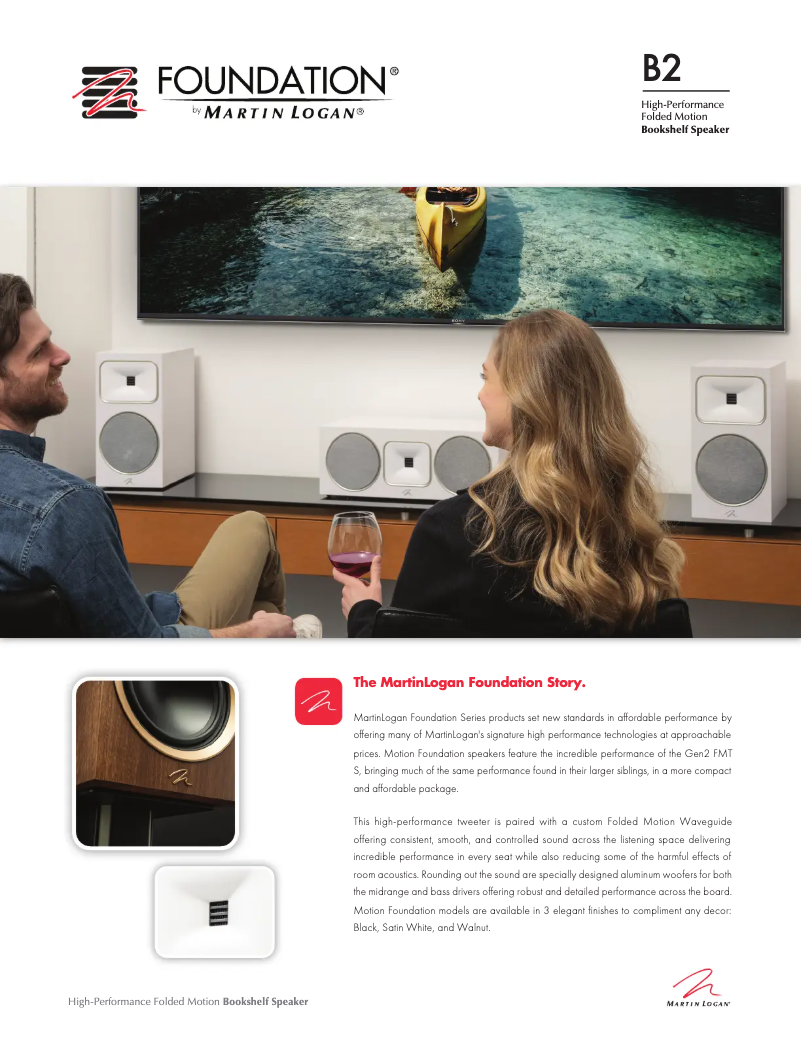 Page n°1 - Fiche technique Martin Logan Foundation B2