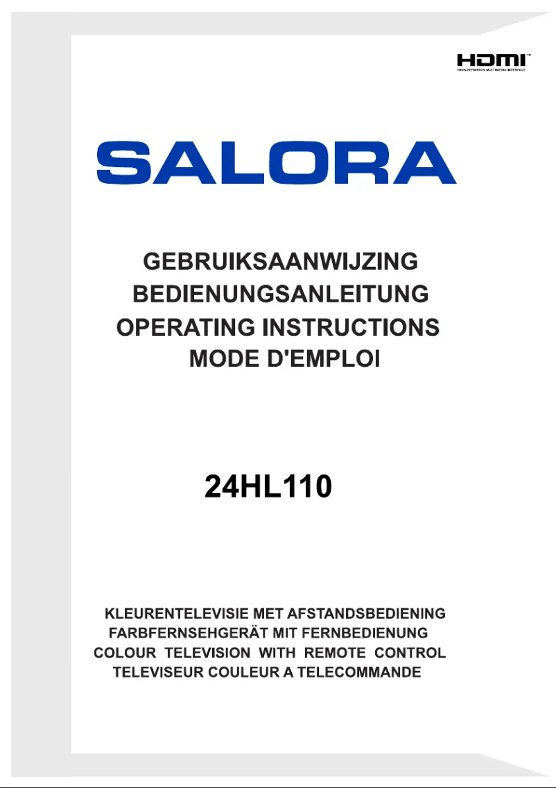 Page 1 de la notice Manuel utilisateur Salora 24HL110
