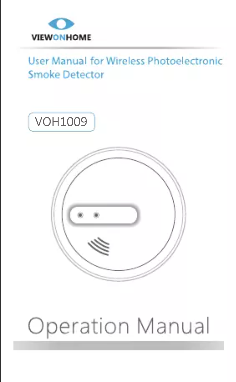 Page 1 de la notice Manuel utilisateur ViewOnHome VOH1009