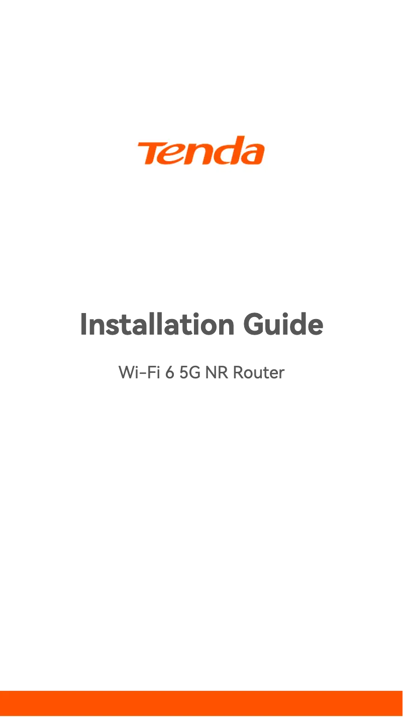Página 1 del manual Manual de usuario Tenda 5G03