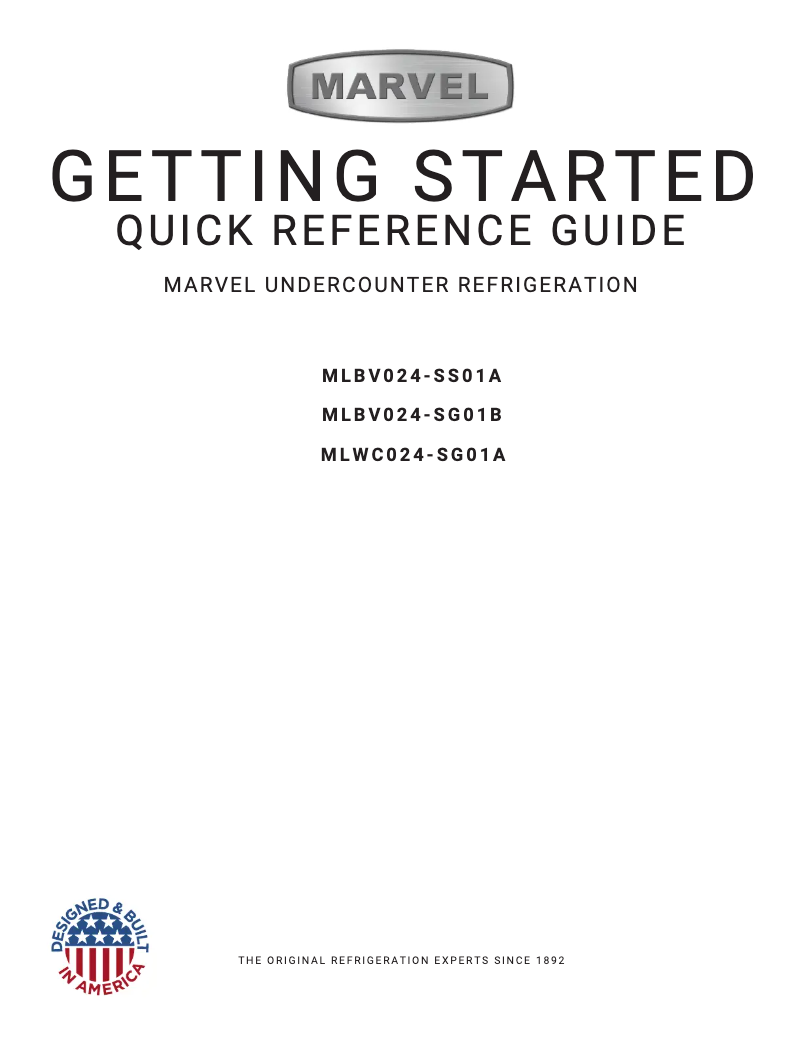 Image de la première page du manuel de l'appareil MLBV024SS01A