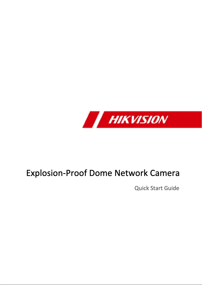 Page 1 de la notice Guide de démarrage rapide Hikvision DS-2XE6146F-HS