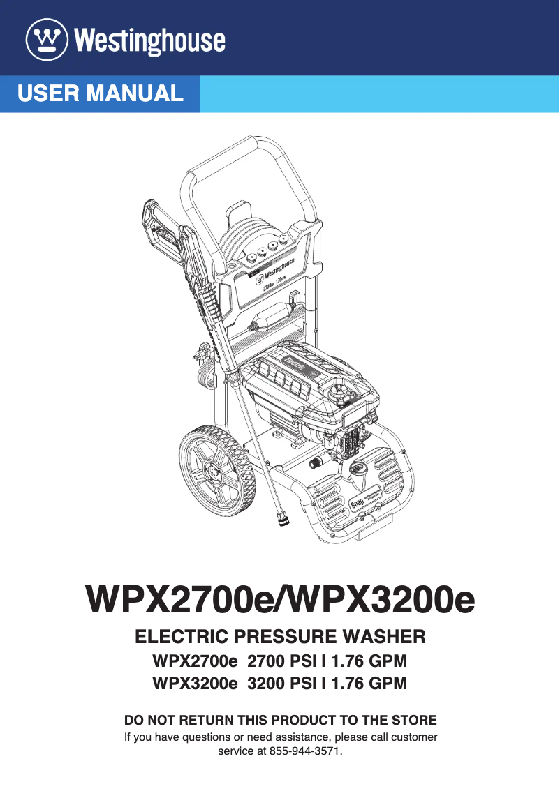 Image de la première page du manuel de l'appareil WPX2700e