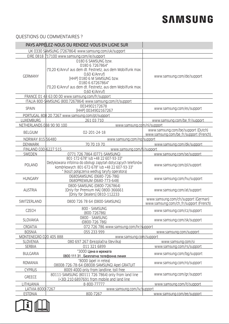 Page n°1 - Manuel utilisateur Samsung AR09MSWSAURNEU