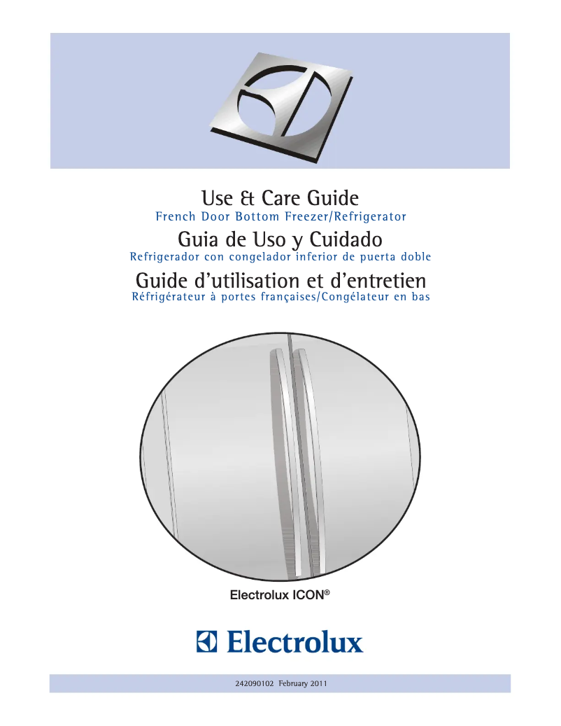 Page 1 de la notice Manuel d'utilisation et d'entretien Electrolux E23BC68JP