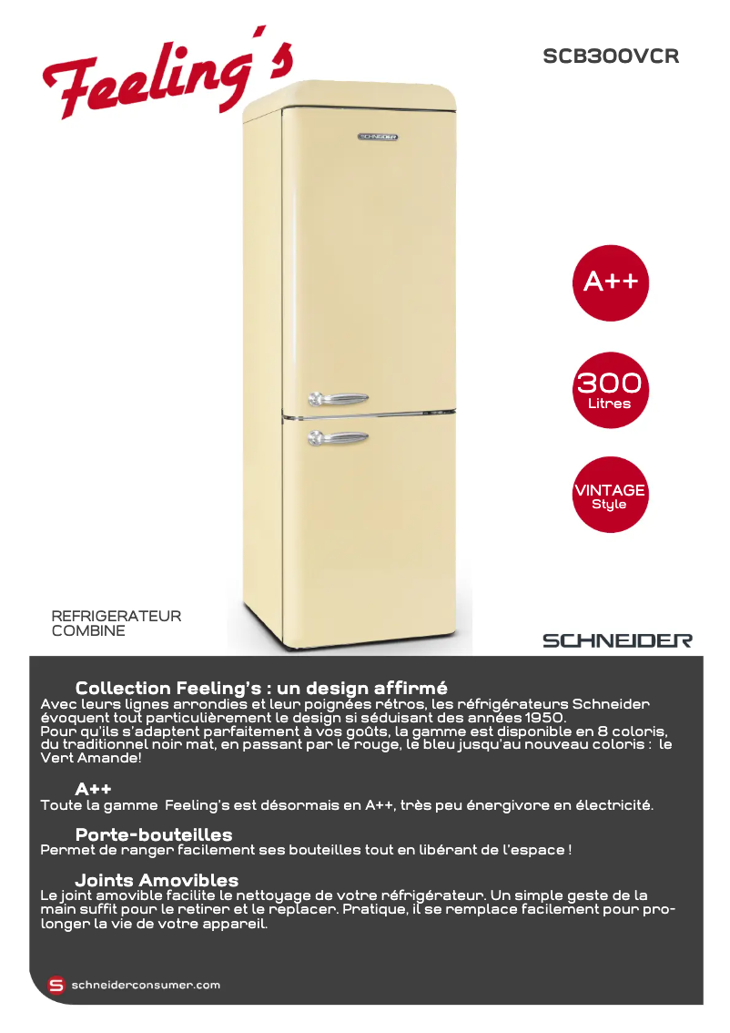 Page 1 de la notice Fiche technique Schneider SCCB300VCR