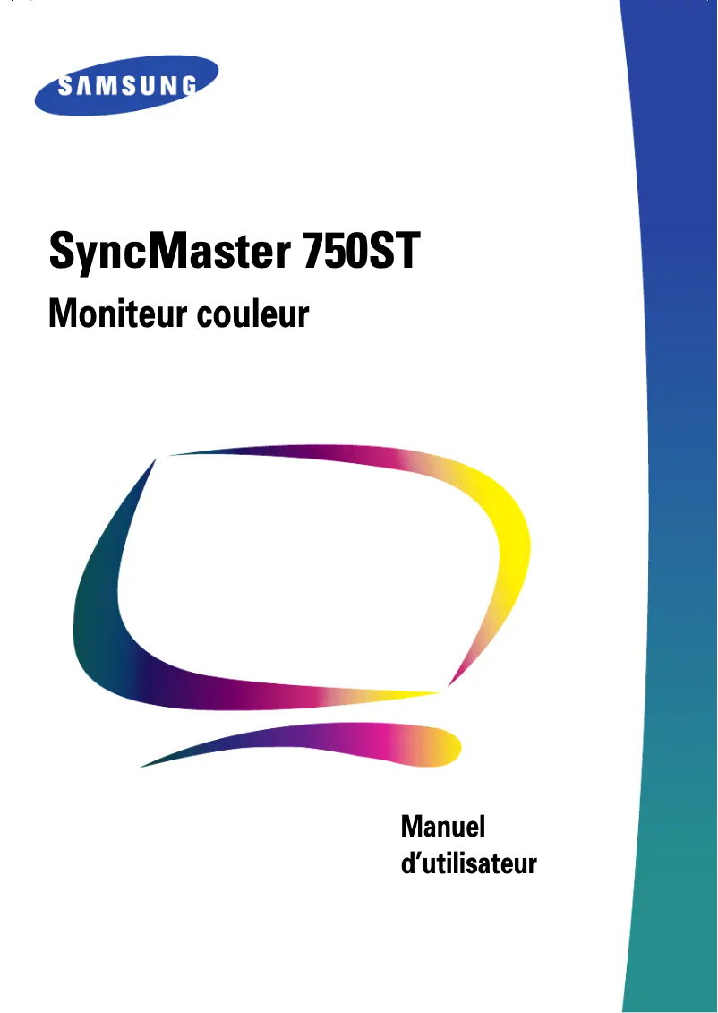 Page n°1 - Manuel utilisateur Samsung SyncMaster 750ST