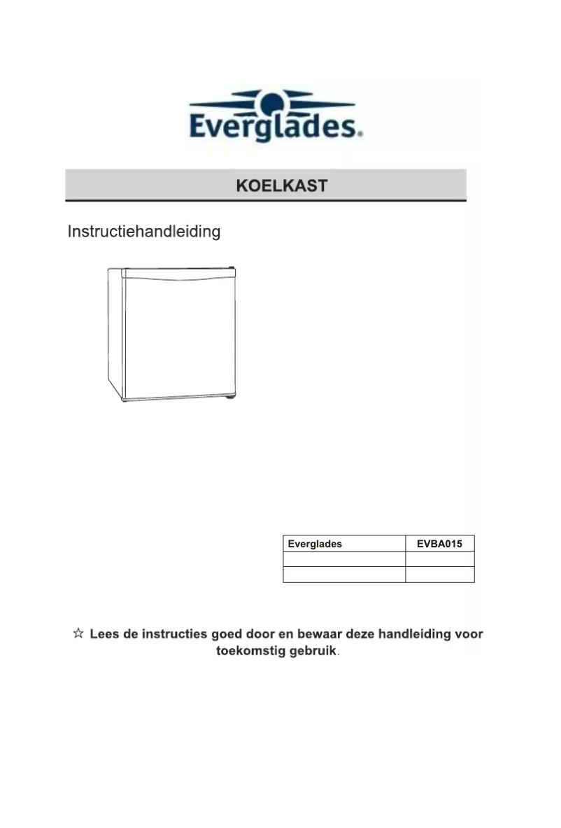 Page 1 de la notice Manuel utilisateur Everglades EVBA015