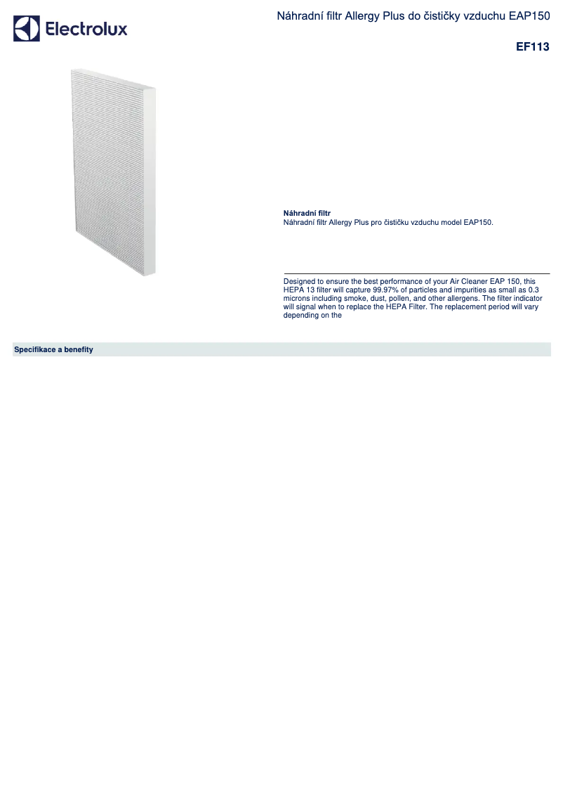 Image de la première page du manuel de l'appareil EF113