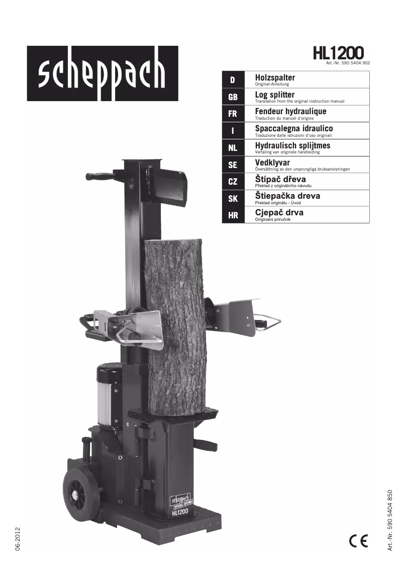 Page 1 de la notice Manuel utilisateur Scheppach HL1200