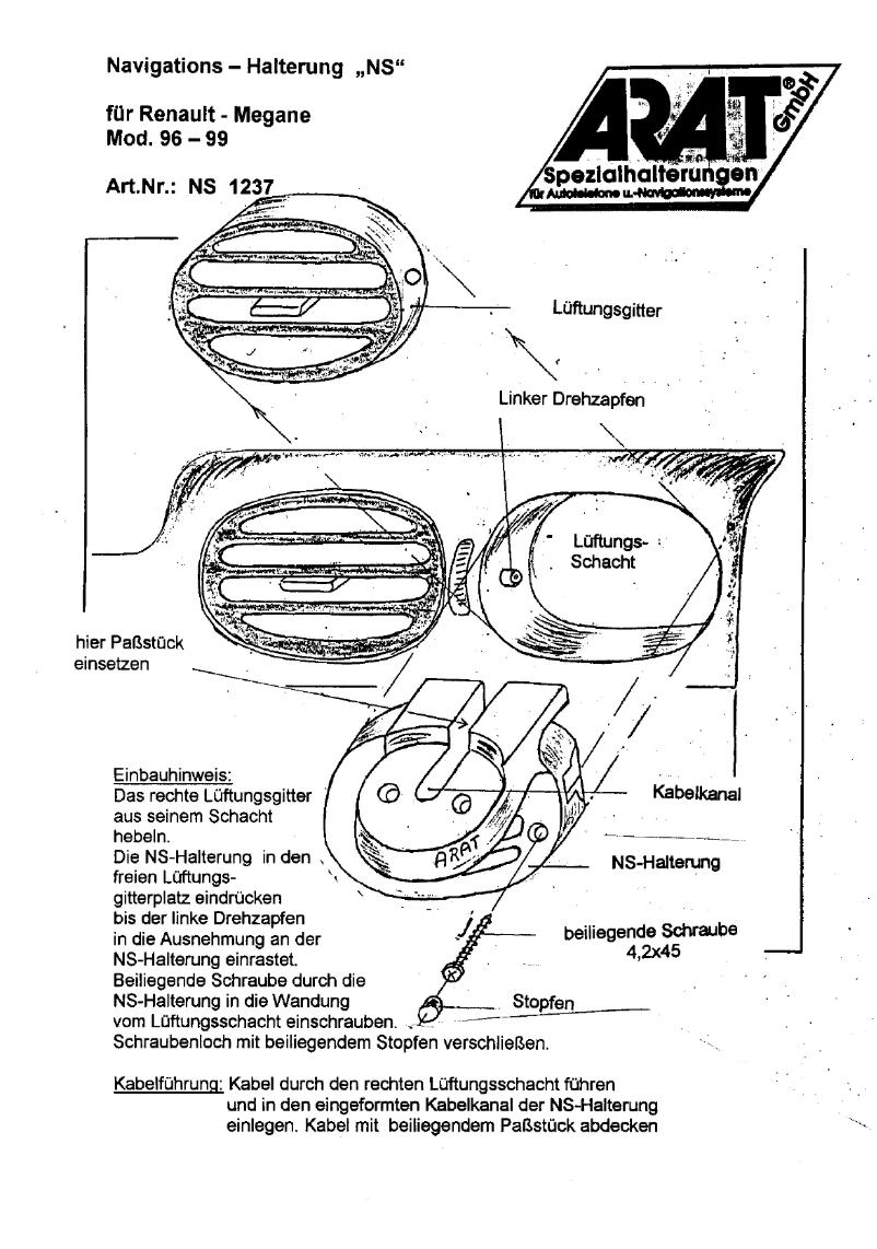 Image de la première page du manuel de l'appareil NS1237