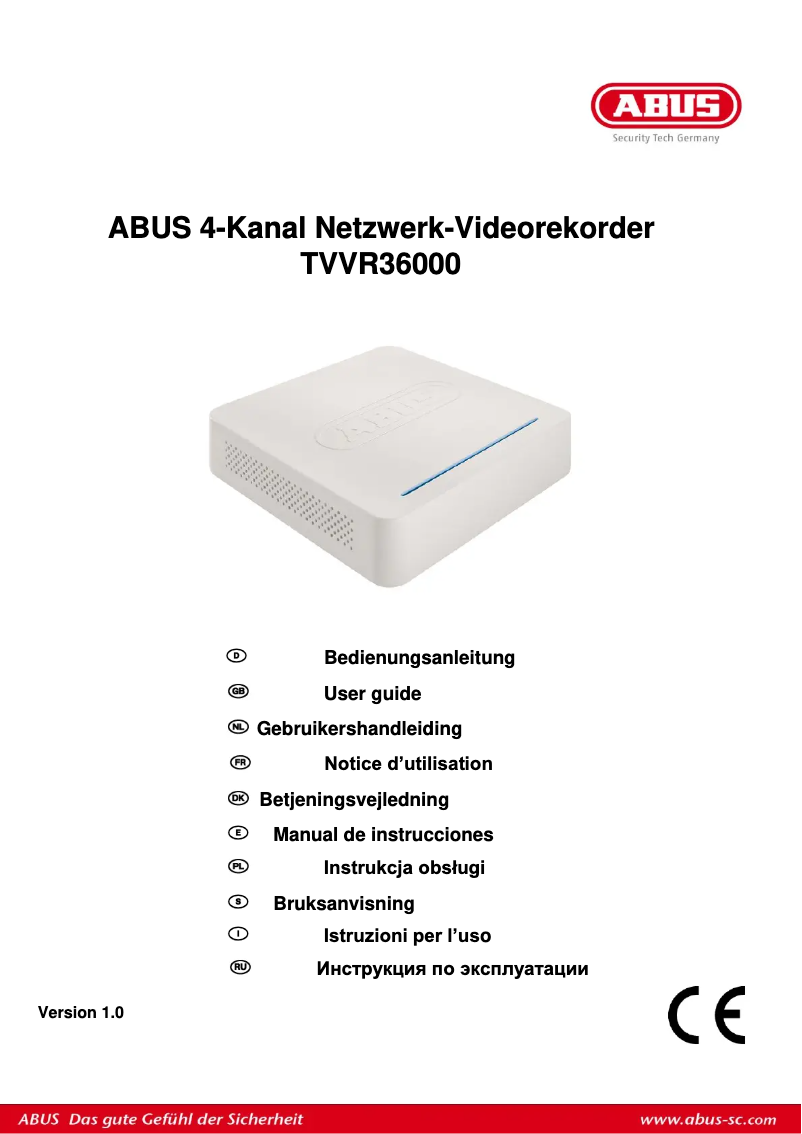 Page n°1 - Manuel utilisateur Abus TVVR36100