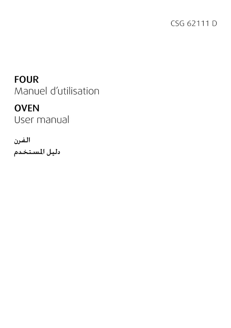 Page n°1 - Manuel utilisateur Beko CSG 62111 DX