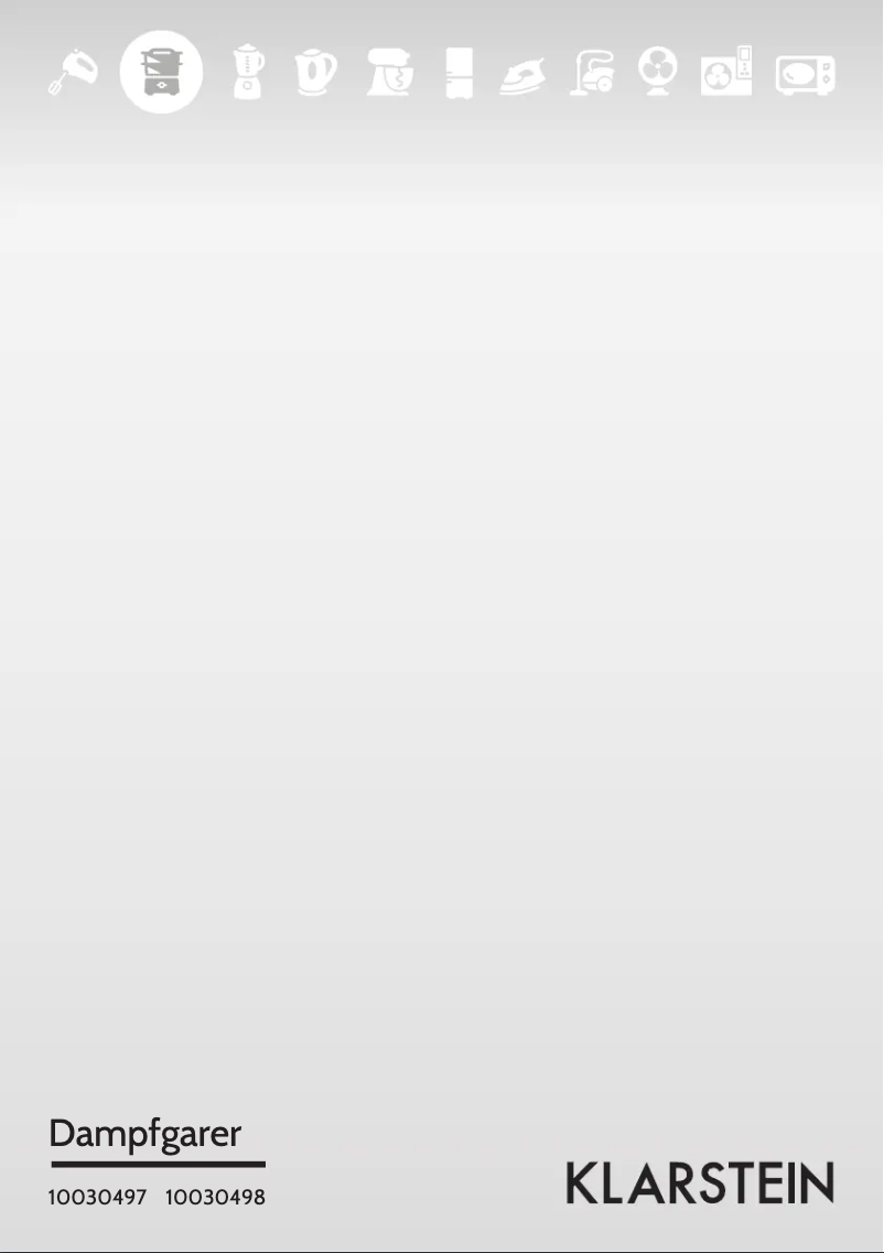 Page 1 of the manual User Manual Klarstein Steam Spa