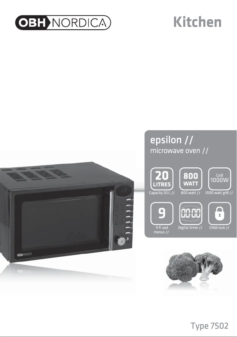 Page n°1 - Manuel utilisateur OBH Nordica 7502 Epsilon