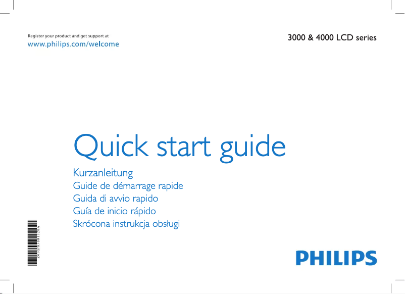 Page n°1 - Guide de démarrage rapide Philips 42PFL3606H