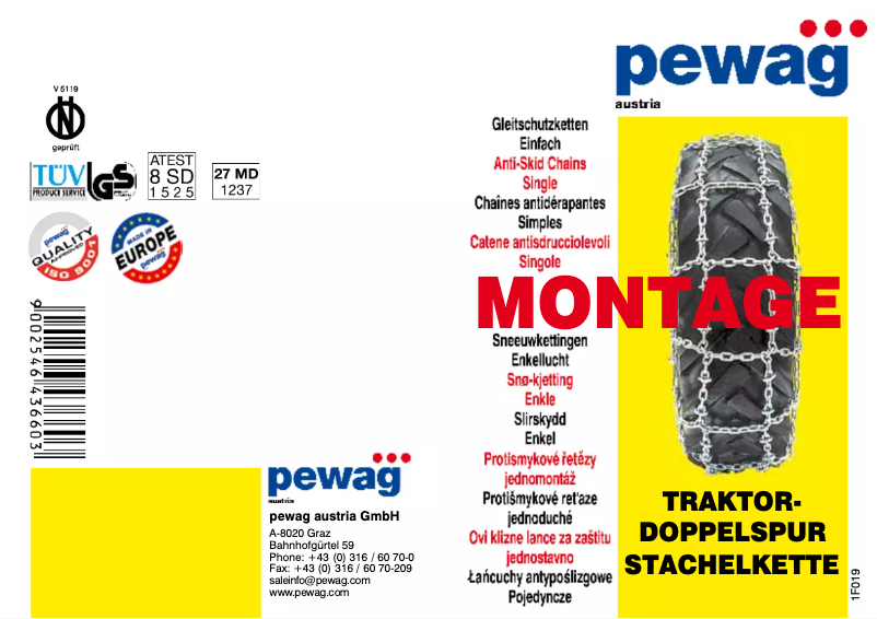 Image de la première page du manuel de l'appareil Traktor Doppelspur