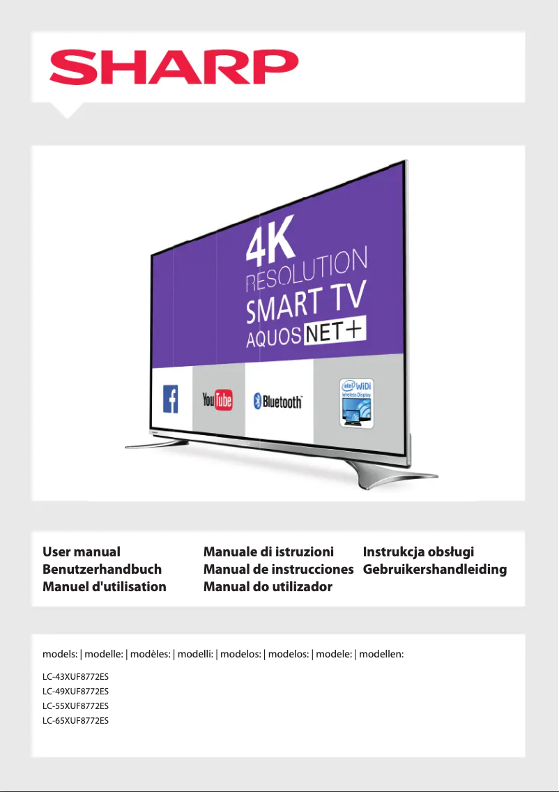 Image de la première page du manuel de l'appareil LC-65XUF8772ES