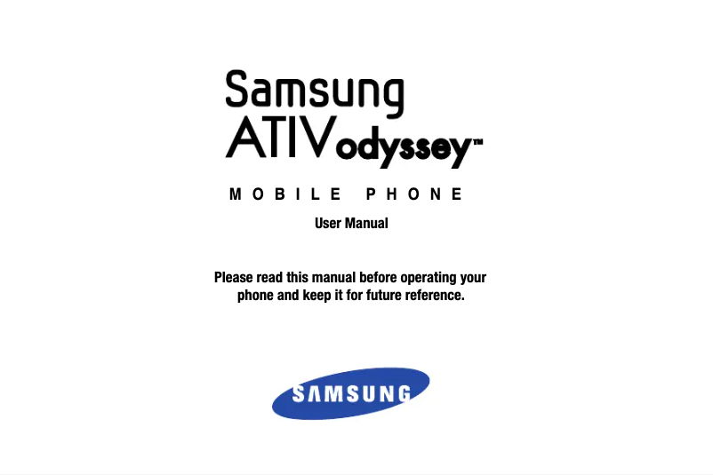 Page n°1 - Manuel utilisateur Samsung Ativ Odyssey I930