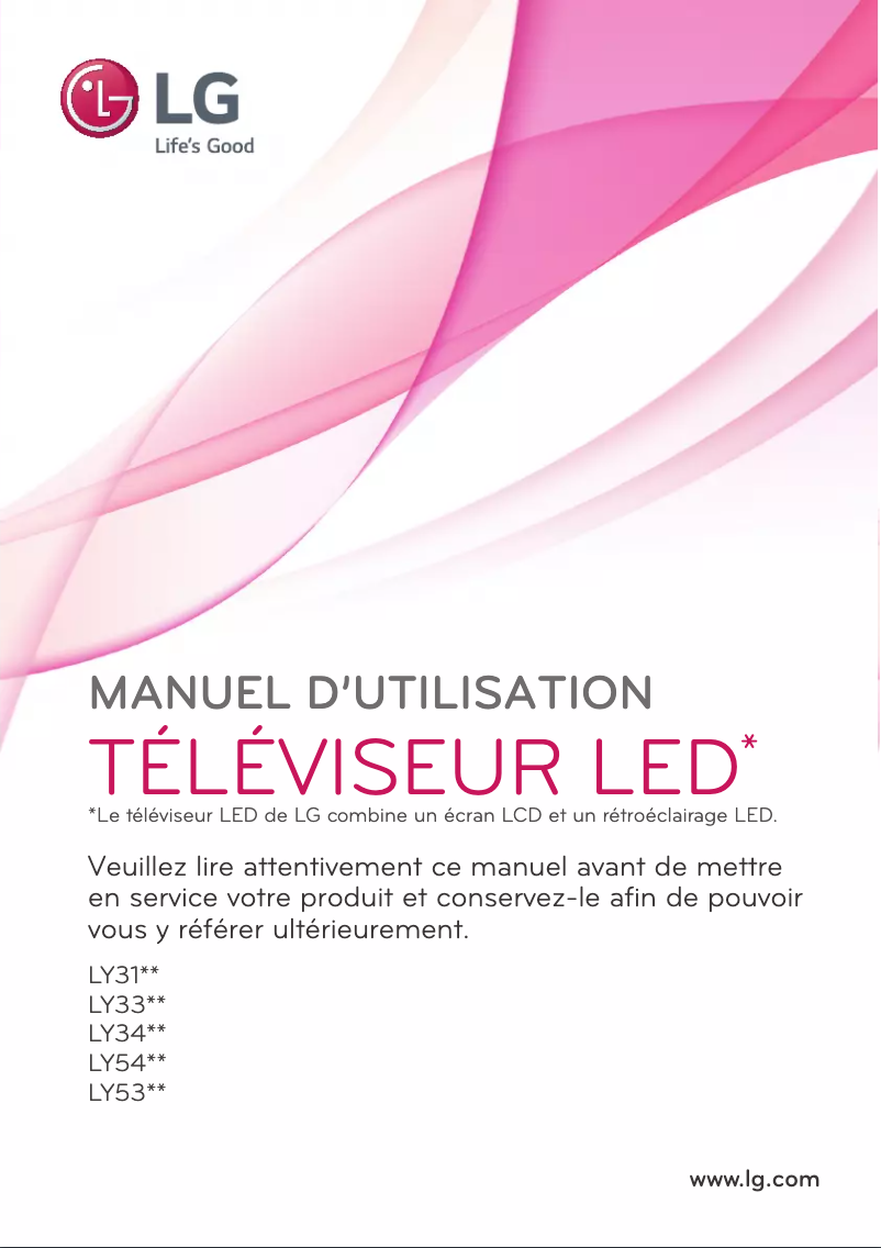Page 1 de la notice Manuel utilisateur LG 47LY330C
